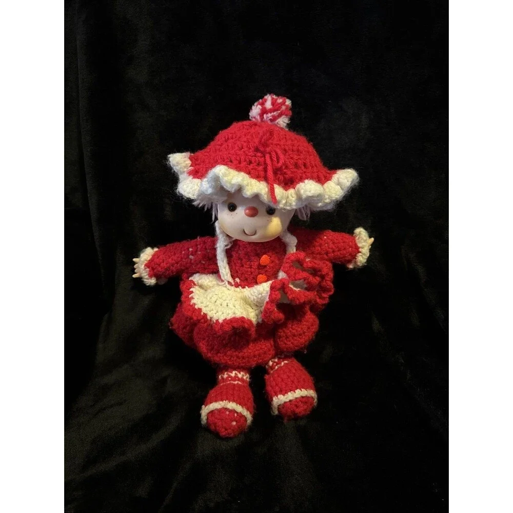 Vintage 80s Crochet Strawberry Shortcake Doll